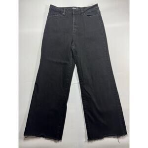 Mica Denim Women's Black Beauty Wide Leg Crop Stretch Jeans - Size 29x25.5
